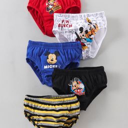 Bodycare Cotton Knit Briefs Mickey Print Pack of 5 - Multicolour-image-25