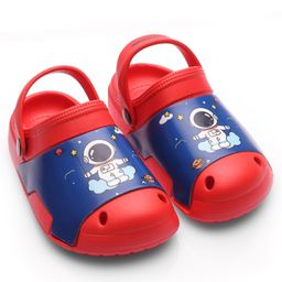 Cute Walk by Babyhug Clogs with Back Strap Astronaut Print - Red-picture-24