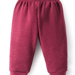 CUCUMBER Cotton Knit Full LengthFleece & Woollen Pant - Maroon-image-37