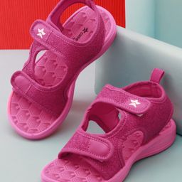 Cute Walk by Babyhug Sandals with Velcro Closure - Dark Pink-picture-17