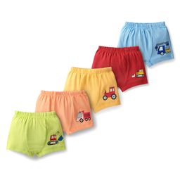 Doodle Poodle 100% Cotton Single Jersey Knit Trunks With Vehicle Print Pack Of 5 - Multicolour-picture-5