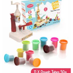 Aditi Toys Clay & Dough Play Set Ice Cream Maker White with 11 Color Creation Kit Dough Tubes (50g Each) Non-Toxic, Safe for Kids 3+ Years-image-89