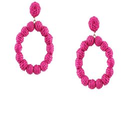 Vientiq Gold-Plated Thread Dangle Circular Shape Drop Earrings image 2