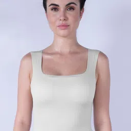 Soie Women Seamless Padded Bra Top with Broad Straps & U-Neckline-image-33