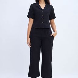 Nun Relaxed Cotton Parallel Trousers-image-18