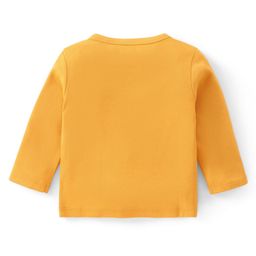 Babyhug Interlock Knit Full Sleeves Front Open Vests With Stripes & Text Print Pack of 3 - Blue & Yellow image 3