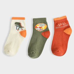 Mi Arcus Pack Of 3 Dinosaur Printed Socks - Multi Colour image 4