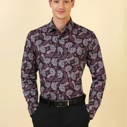 Allen Solly Men Floral Printed Spread Collar Pure Cotton Formal Shirt-picture-16