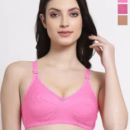 SHYAM SONS FLAIR Women Pack of 3 Full Coverage Non Padded Bra-picture-25