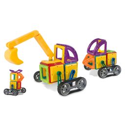 NEGOCIO 48 PCS Construction Excavator Vehicle Robot Magical Magnetic Tiles Building Blocks Bricks 3D Puzzle Toys- PACK OF 1- COLOR MAY VARY image 5