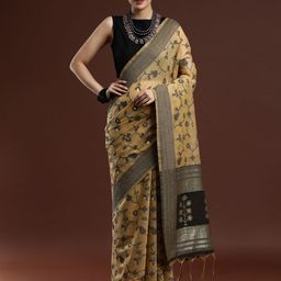 Mitera Floral Zari Chanderi Saree-picture-20