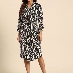 WoowZerz Animal Printed Shirt Dress-image-75