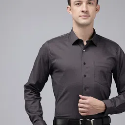 Van Heusen Slim Fit Textured Self Design Formal Shirt-image-40