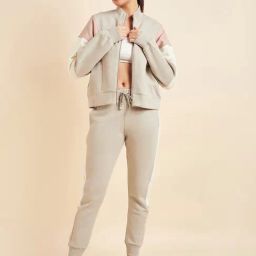 Sweet Dreams Grey Regular Fit Colourblock Tracksuits-image-17