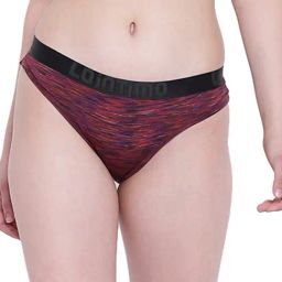 La Intimo Red Textured Bikini Panty-11
