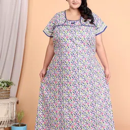 JAIPZZ APPARELS Printed Maxi Nightdress-picture-25