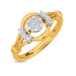 Kisna Diamond & Gold Jewellery Shianne 14k (585) Diamond & Gold Ring For Women-picture-8