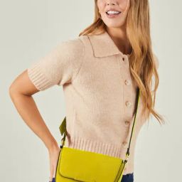 Accessorize London Yellow Solid Sling Handbag-picture-13
