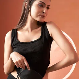 Mast & Harbour Women Solid Crop Top-image-68