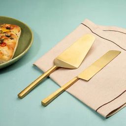 Ellementry Golden Stainless Steel Cake Server Knife - Set of 2-image-68