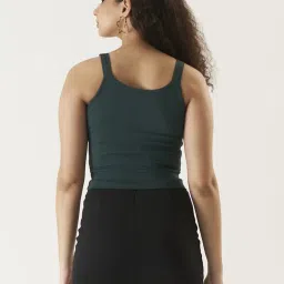 Prettify Dark Green Regular Fit Crop Top image 2