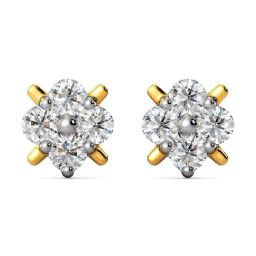 Joyalukkas 18k Yellow Gold & Diamond Stud Earrings for Girls-image-74