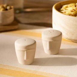 Ellementry Beige Ceramic 4 cm Salt & Pepper Shakers - Set of 2-32