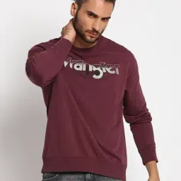 Wrangler Wine Printed Sweatshirt-image-29