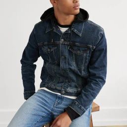American Eagle Blue Cotton Regular Fit Denim Jacket-image-49