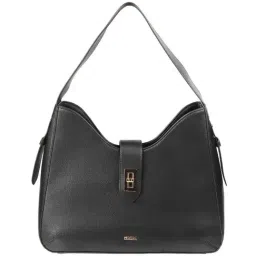 Mochi Black Solid Medium Hobo Handbag-picture-45