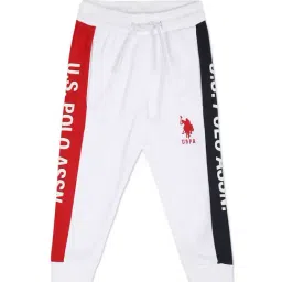 U.S. Polo Assn. Boys White Printed Joggers-image-98