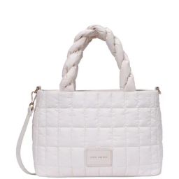Lino Perros WhiteTextured Large Tote Handbag-picture-29