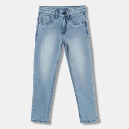 Blue Giraffe Kids Blue Cotton Jeans-image-57