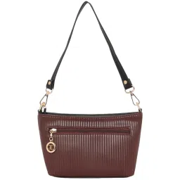 Esbeda Brown Textured Sling Handbag image 2