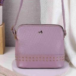 Metro Purple Textured Medium Sling Handbag-37