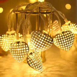 Homesake String Lights Moroccan Copper Lights 5M 14LED for Decoration (Warm White) Golden Heart-image-79