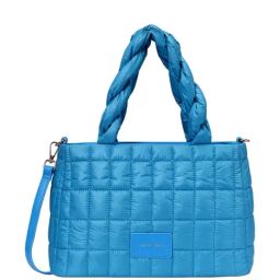 Lino Perros BlueTextured Large Tote Handbag-image-6