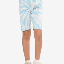 Bonkids Girls Dyed Skinny Fit Cotton High-Rise Shorts-image-95
