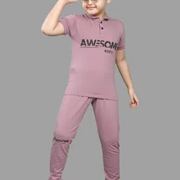 US Fly Boys Printed Polo Collar Neck T-shirt With Trousers Clothing Set-image-61