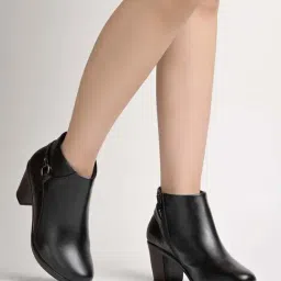 Shoetopia Kids Black Casual Booties-picture-4