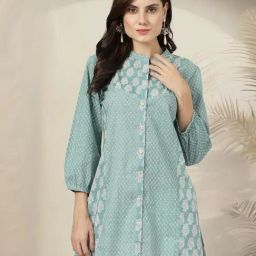 Nayam by Lakshita Green Cotton Printed Kurti-image-41