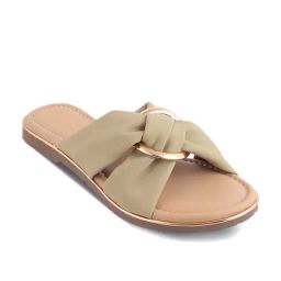 Tresmode Women's Green Cross Strap Sandals-image-32