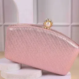 Metro Pink Textured Small Clutch-image-87