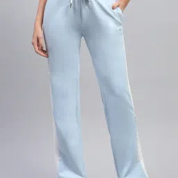 Monte Carlo Sky Blue Cotton Regular Fit Trackpants-picture-29