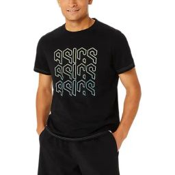 Asics Black Regular Fit Printed Sports T-Shirt-image-97