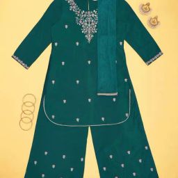Akkriti by Pantaloons Girls Alexandrite Embroidery Kurta Sets-picture-31