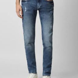 Van Heusen Blue Skinny Fit Distressed Jeans-image-54