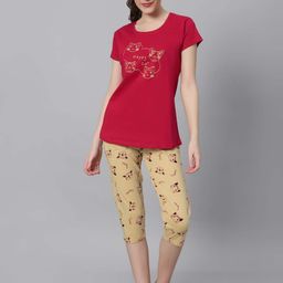 DZZO Women Printed Top & Capri Set-picture-22