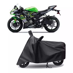 Auto Pearl Polyester Two Wheeler Cover for Kawasaki Ninja ZX-6R BS6 (Grey)-picture-49