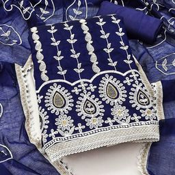 Rangtulika Ethnics Embroidered Unstitched Dress Material-picture-49